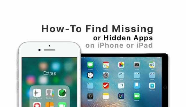 Finn iPhones manglende eller skjulte apper