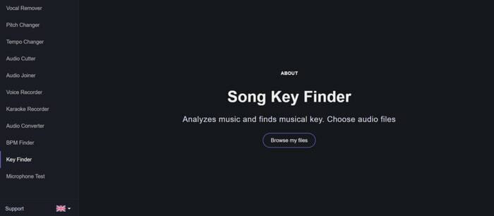 Song Key Finder par Vocal Remover