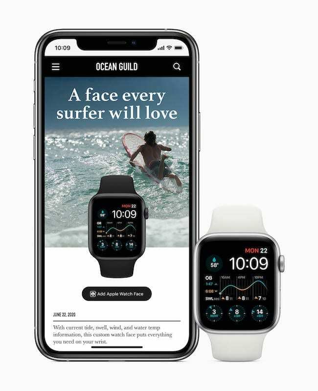 Laikrodžio veidų bendrinimas naudojant „WatchOS 7“.