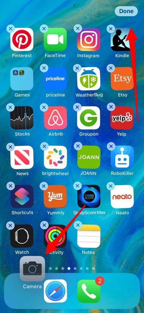 kuidas iphone'is ikoone teisaldada