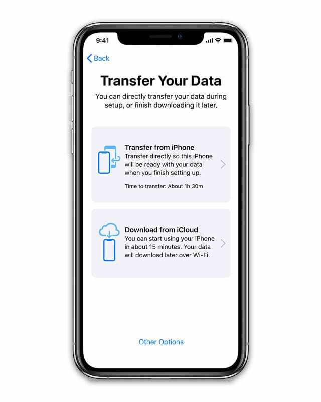 Trasferisci i dati direttamente da un iPhone all'altro utilizzando Quick Start
