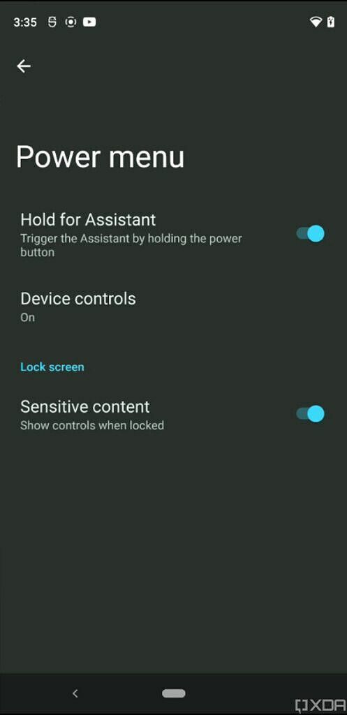 Android 12 håll för assistent