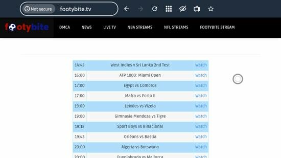 FootyBite - Fußball-Streaming-Site