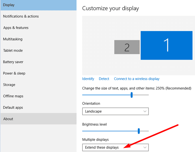 Розширте ці дисплеї Windows 10