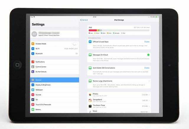 Libere rápidamente almacenamiento de iPhone y iPad con la configuración de iOS