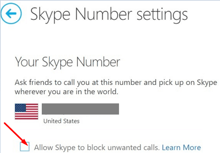 Anna Skypen estää ei-toivotut puhelut