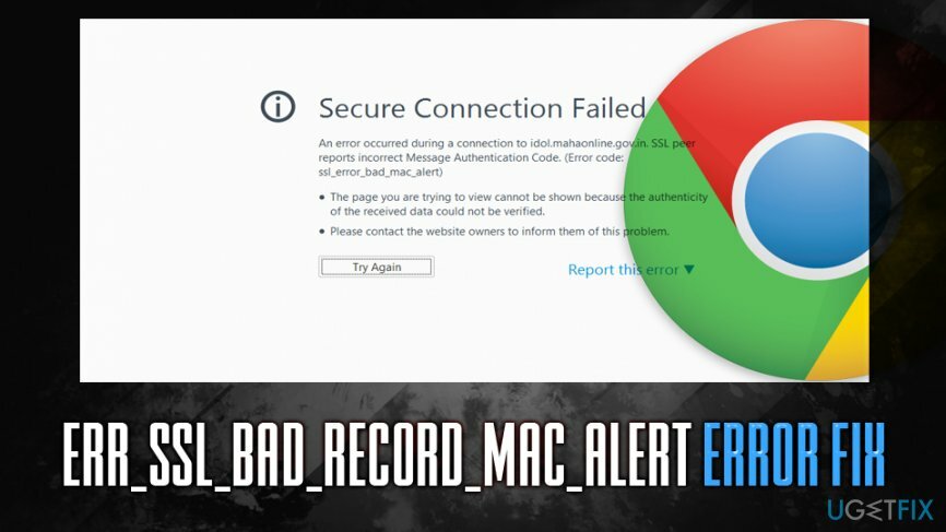 Correction d'erreur ERR_SSL_BAD_RECORD_MAC_ALERT