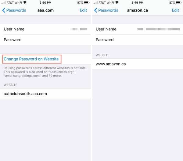 Safari Passwort bearbeiten-iPhone