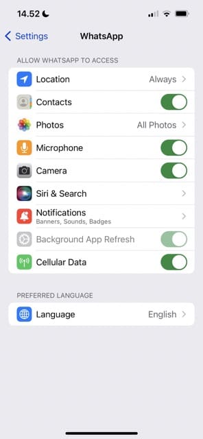 tangkapan layar notifikasi tab ios