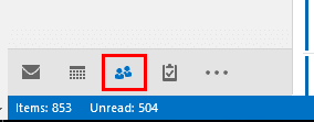 Outlook 2016 Kişiler simgesi