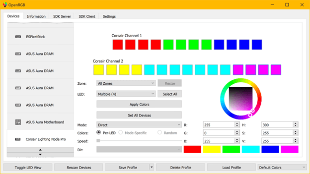 RGB openen