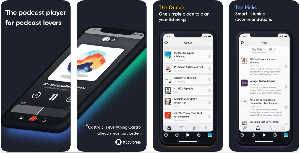 Цастро 3 - најбоља апликација за подкаст за иОС
