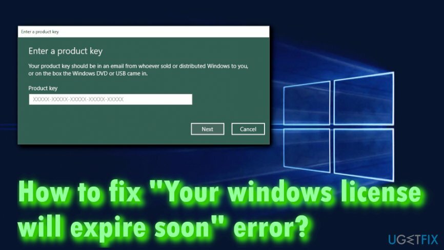 Η άδεια χρήσης των Windows θα λήξει σύντομα