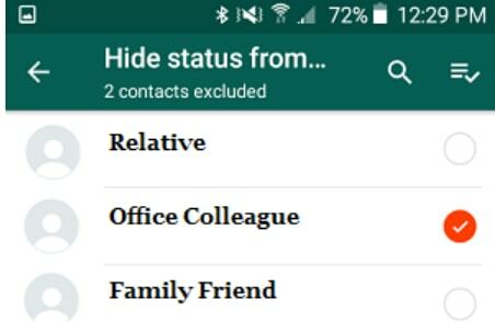 Verstecke deinen WhatsApp-Status vor ausgewählten Kontakten