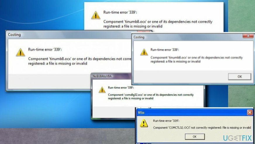 Runtime Error 339 - problem med fil saknas