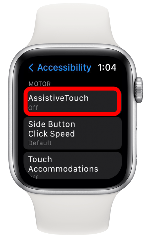 Коснитесь AssistiveTouch.