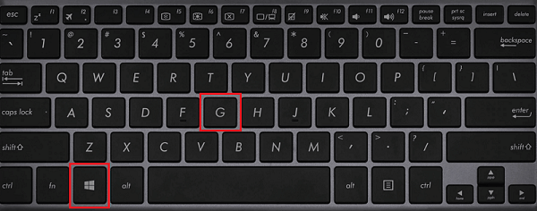 Kasutage Windows+G kiirklahvi