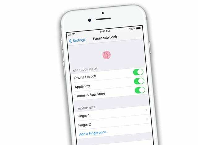 Lisää sormenjälki Touch ID: hen perheelle, ystäville ja puolisoille