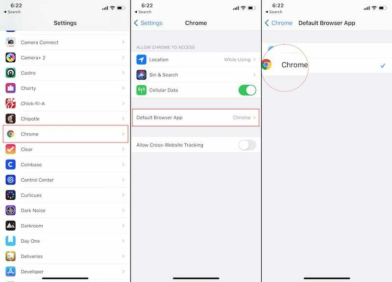 قم بتغيير المتصفح الافتراضي iOS 2