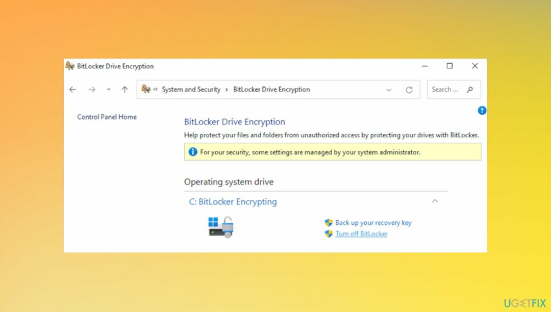 BitLocker disabilitato