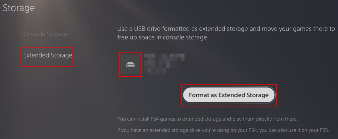 Formatee el almacenamiento USB para actualizar el almacenamiento de PS5