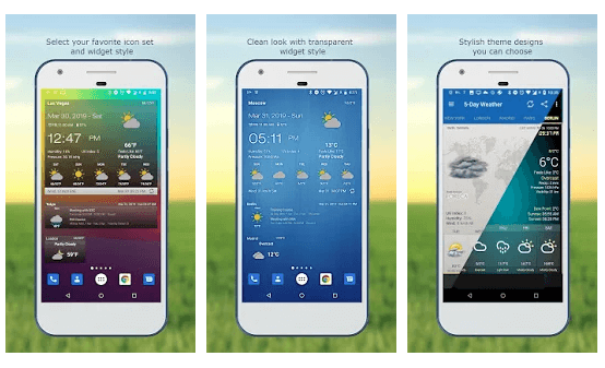 Віджет погоди та годинника для Android