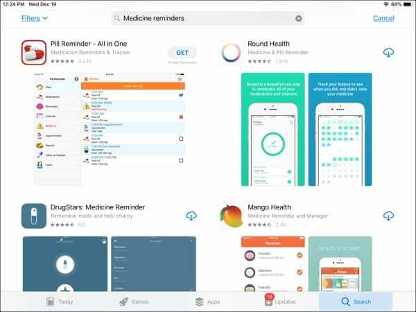 ऐप स्टोर मेडिसिन रिमाइंडर iPad