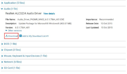 Dell Audio-stuurprogramma
