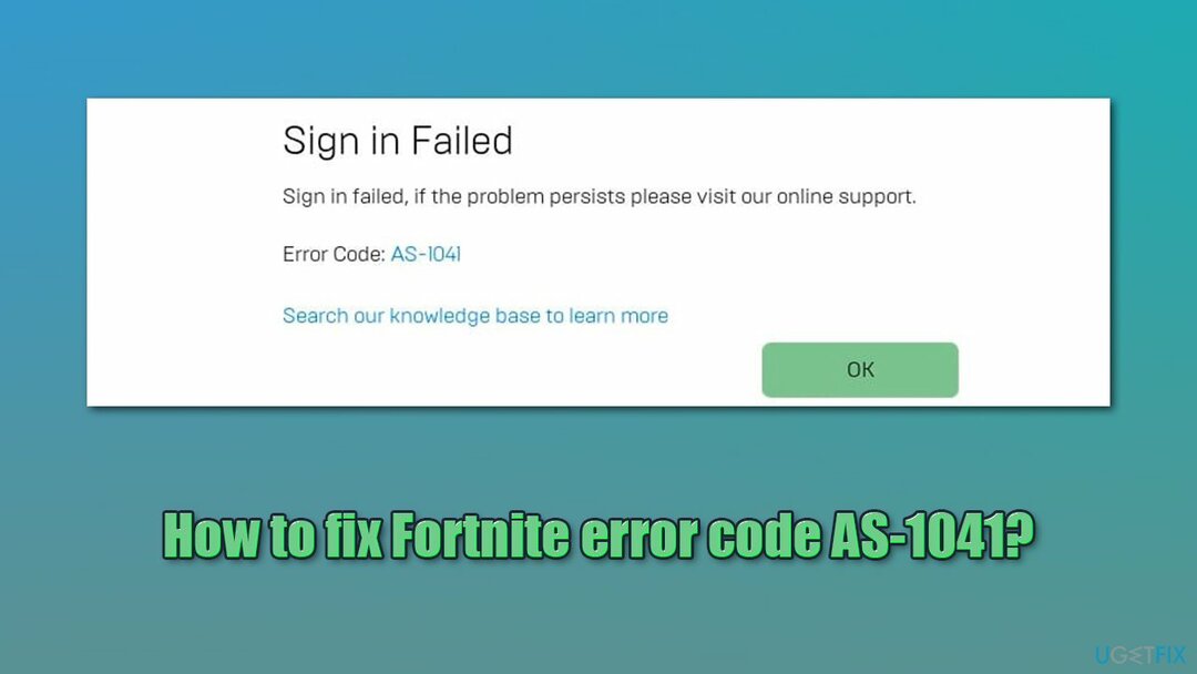 ¿Cómo reparar el código de error de Fortnite AS-1041?