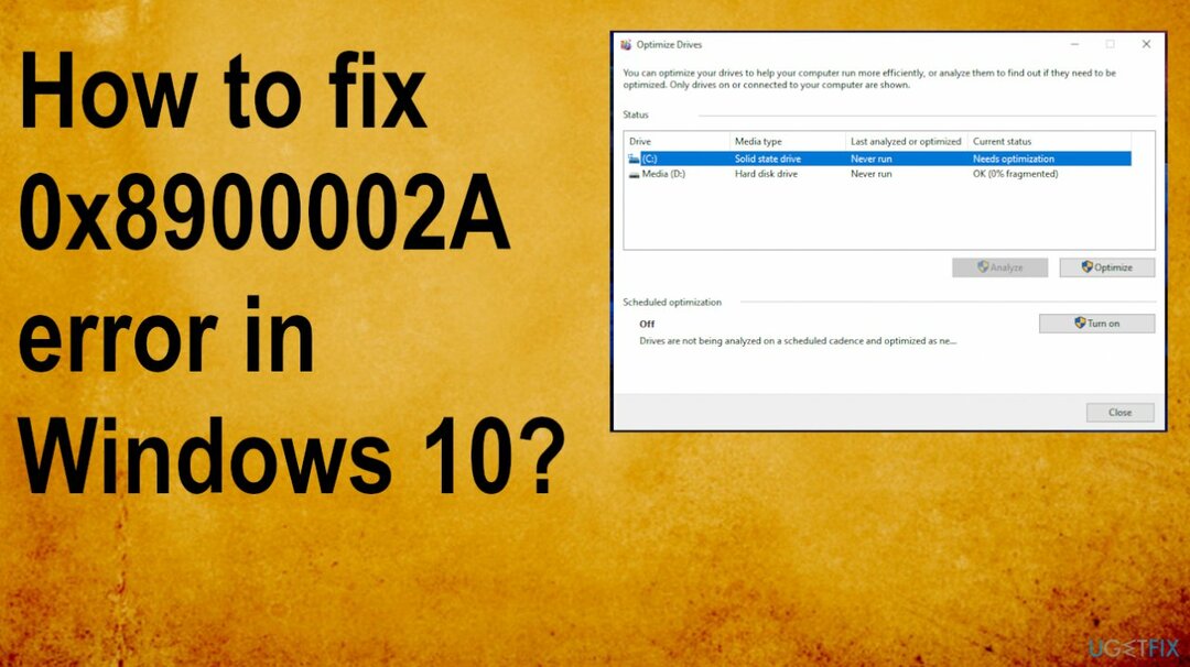 Windows'ta 0x8900002A hatası