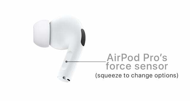 senzor síly na AirPods Pro Apple