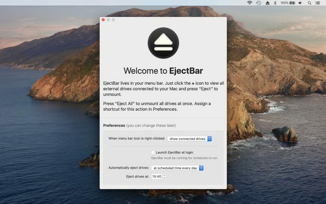 So werfen Sie externe Laufwerke automatisch vom Mac aus - EjectBar