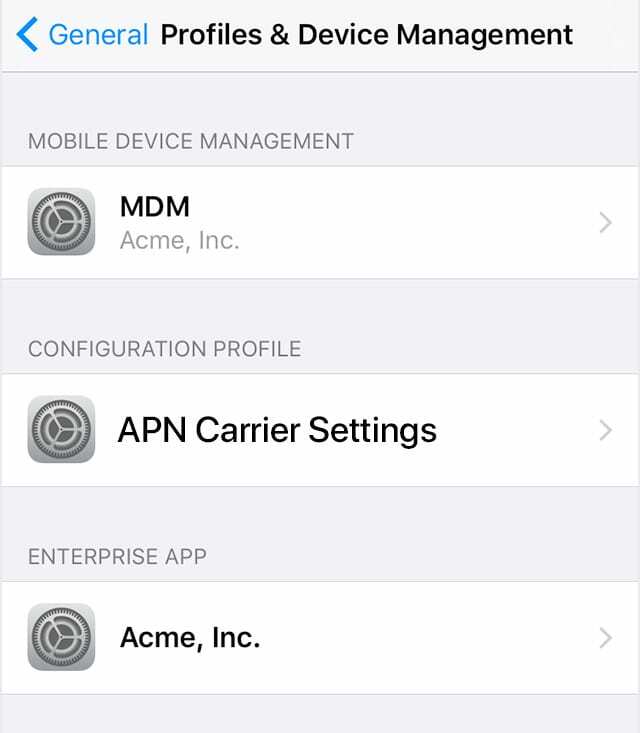 Profili un ierīču pārvaldība iPhone tālrunī