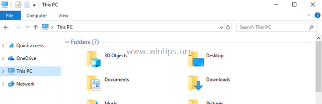 Remover painel do OneDrive Explorer