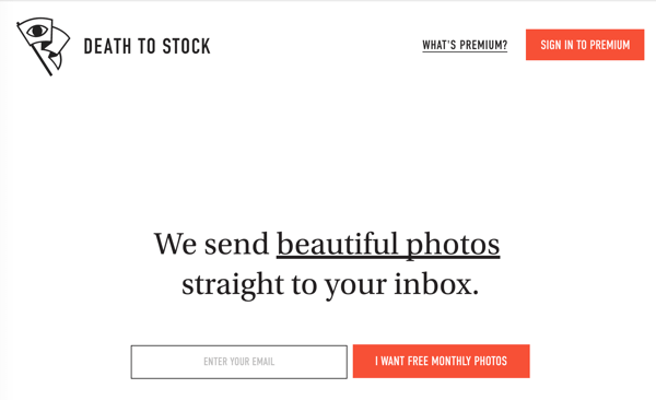 Imagine de stoc Website - Death To Stock