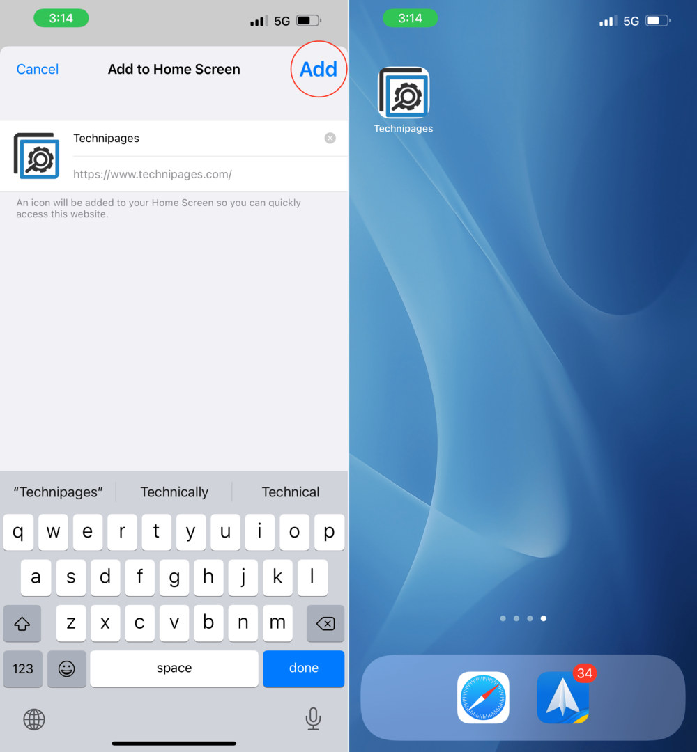 İPhone Adımlarında ana ekranınıza bir web sitesi nasıl eklenir - 2