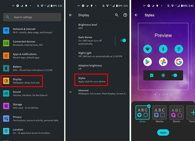 Ajustar el estilo de la aplicación Android 11