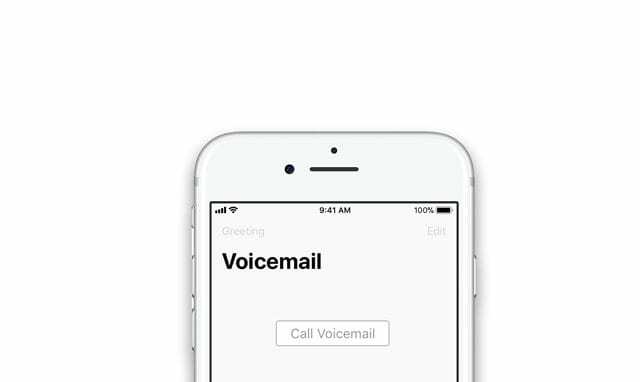 съобщение за гласова поща на iPhone