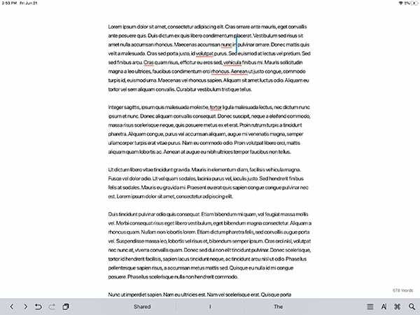 iPadOS-i multitegumtöötlus – tekst