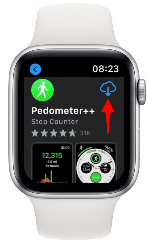 Pomičite se prema dolje dok ne vidite Pedometer++.