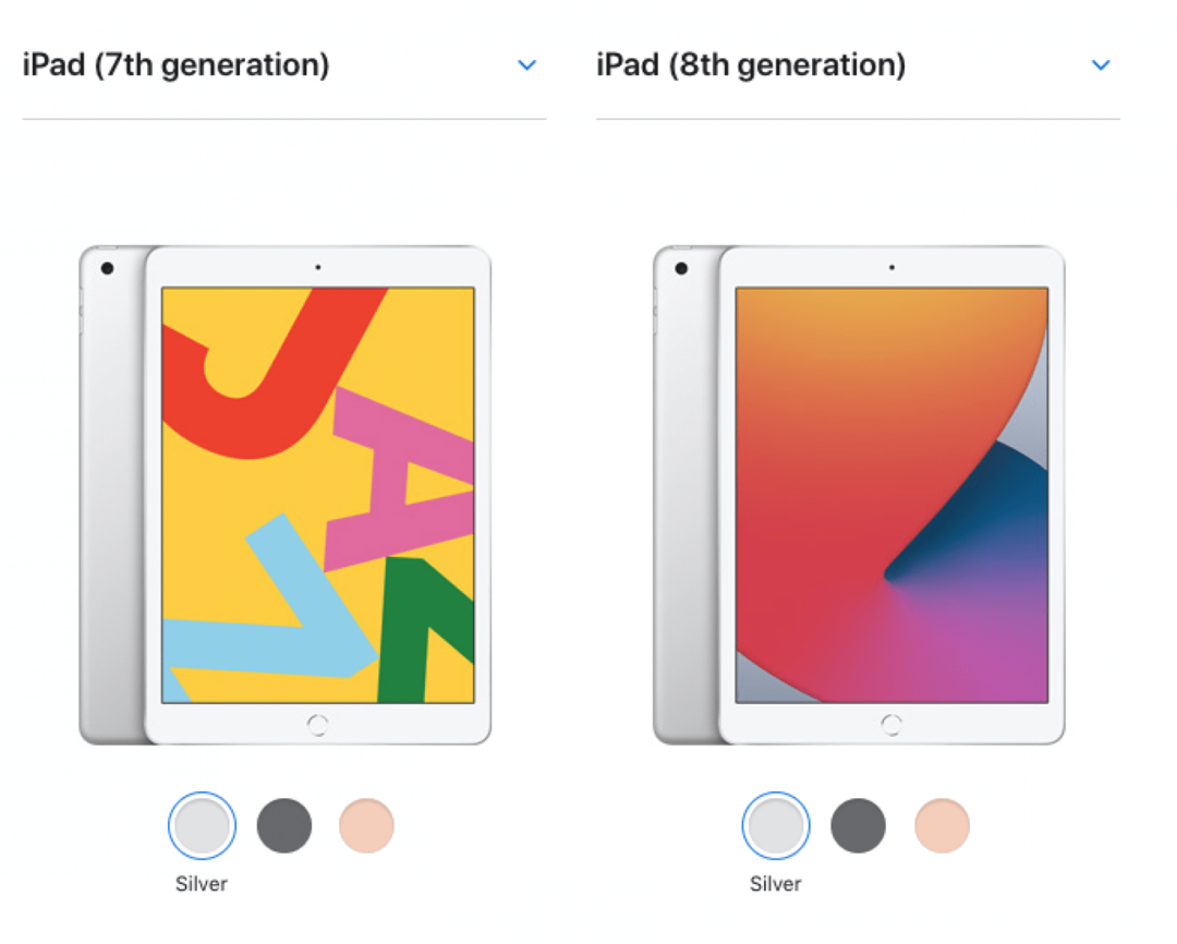 iPad der siebten und achten Generation