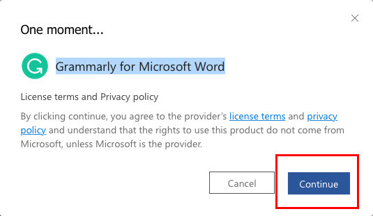 Microsoft Wordi grammatika hüpikaken