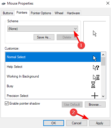 Schema rubrik och välj Ingen