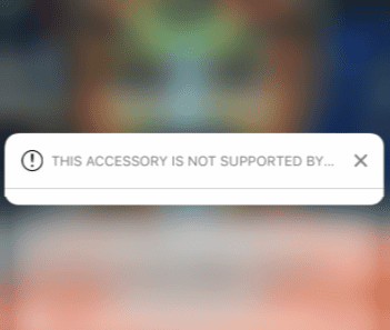 Accessoire Niet ondersteund door iPhone