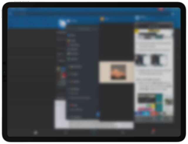 iPad Pro mengaburkan slide di atas bug di iPadOS 13