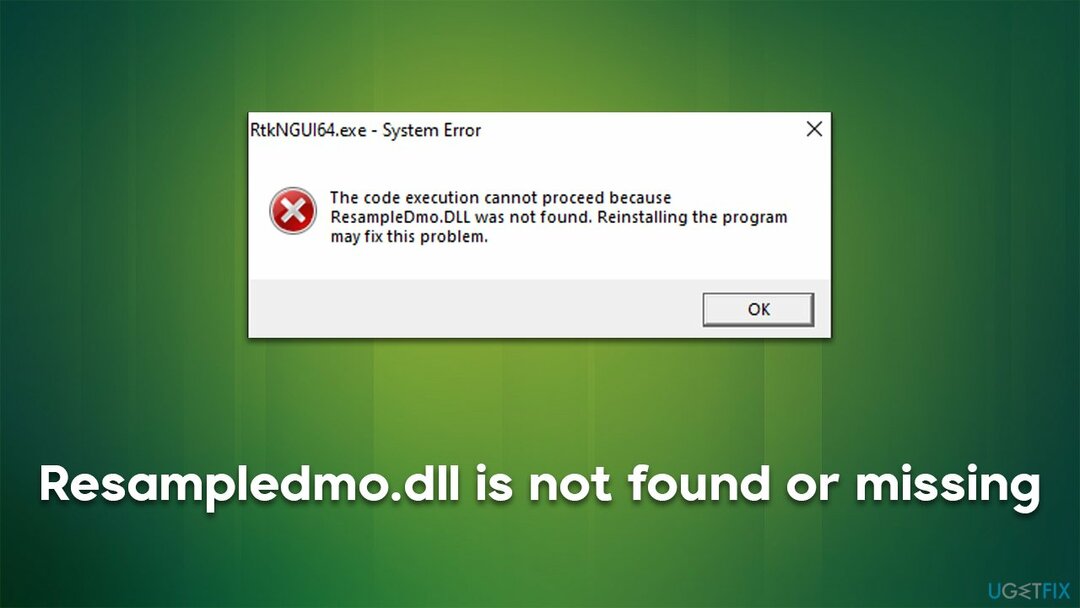 Windows에서 Resampledmo.dll을 찾을 수 없거나 누락된 문제를 해결하는 방법은 무엇입니까?