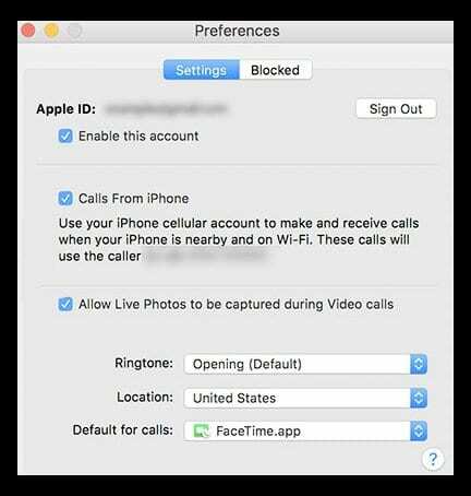 Autoriser l'application FaceTime à prendre des photos en direct sur Mac