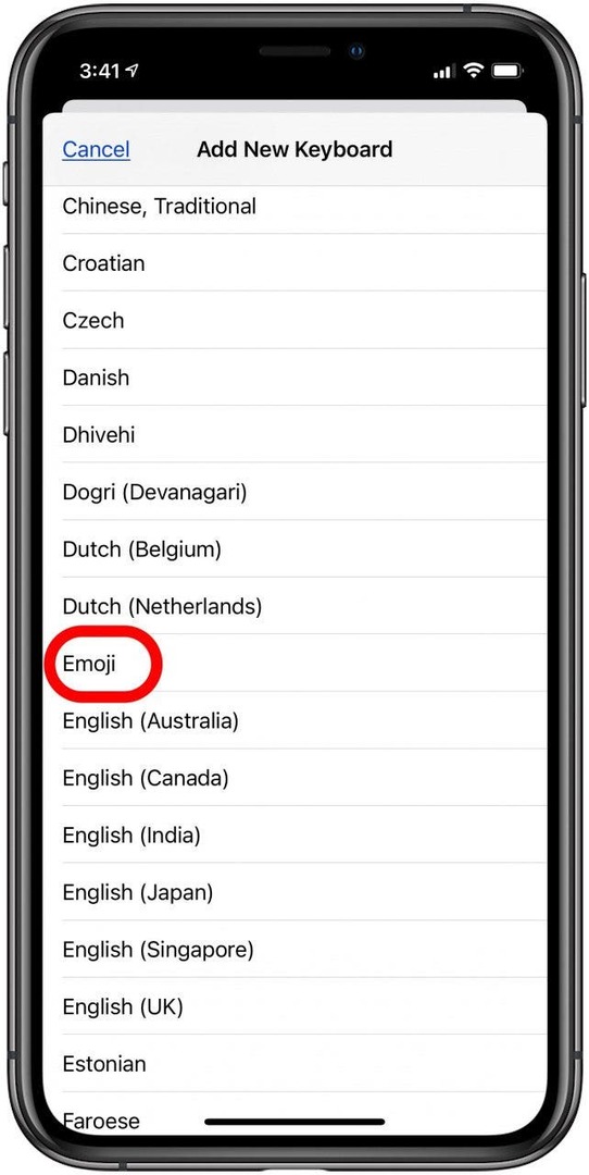 obțineți tastatura emoji pe iPhone