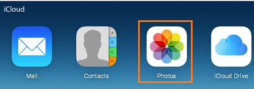 válassza a Fotók ikont