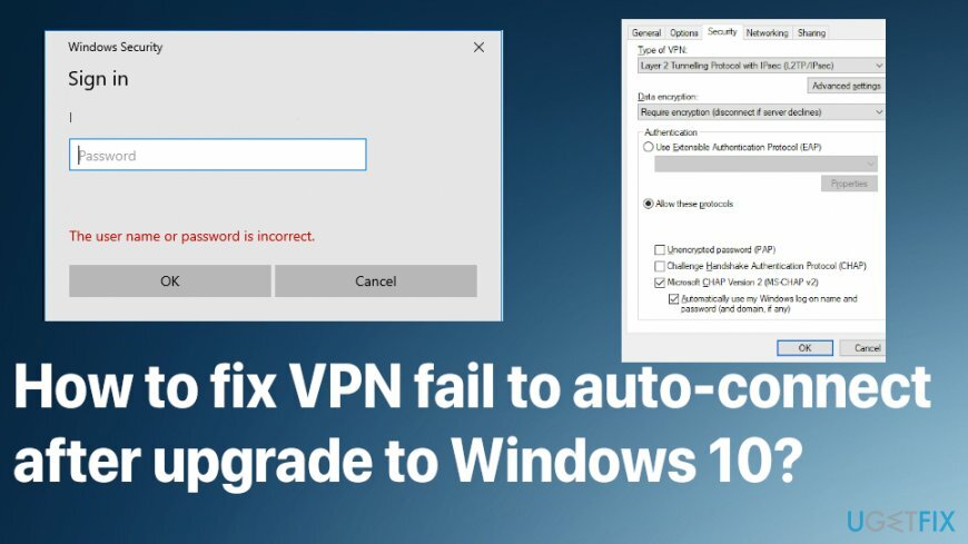 Windows 업그레이드 수정 후 VPN이 자동 연결에 실패함